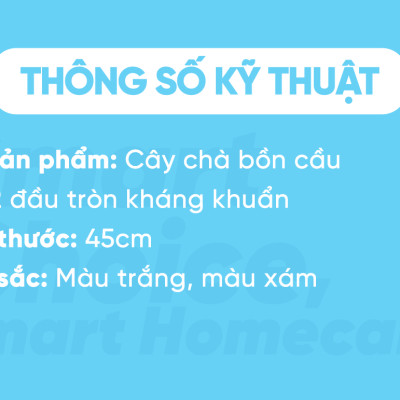 Cây chà bồn cầu loại 2 đầu tròn kháng khuẩn MyJae
