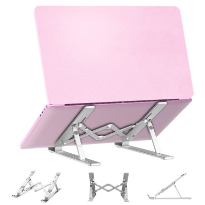 Giá Đỡ Laptop Hợp Kim Nhôm Cao Cấp Có Thể Gấp Gọn - Đế Tản Nhiệt Laptop - Macbook, Máy Tính Xách Tay - 07 Vị Trí Điều Chỉnh Góc Độ - Hàng Chính Hãng - VinBuy