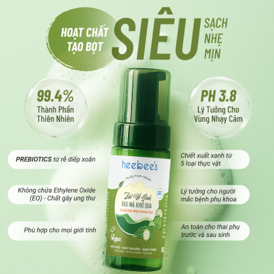 Bọt Vệ Sinh Rau Má Khổ Qua Rừng Thuần Chay Heebee