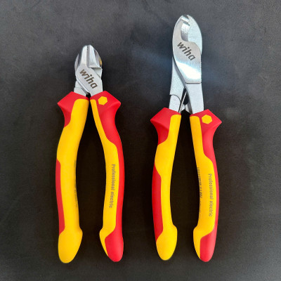 Bộ Kìm cắt cáp 43662 và Kìm cắt Wiha 43340 cách điện 1000V.