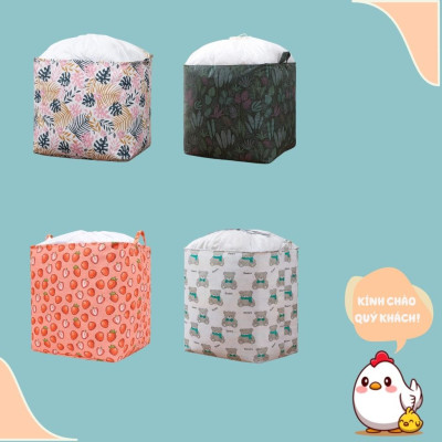 Túi vải đựng quần áo chăn màn có miệng rút, giỏ vải đựng đồ cỡ lớn 1000L- hàng chính hãng