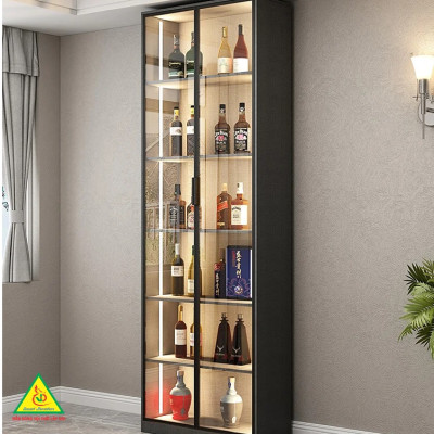 Tủ rượu cánh kính, tủ trưng bày rượu TRK404 - Nội thất lắp ráp Viễn Đông ADV