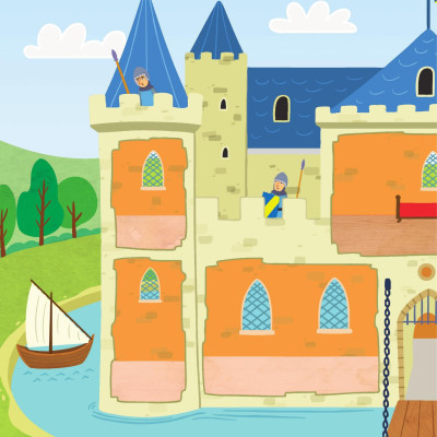 Sách - Trang Trí Lâu Đài - Với Gần 600 Miếng Dán Và Khuôn Hình Sáng Tạo - Bìa Cứng