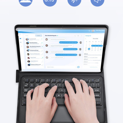 Bao da kèm bàn phím cho SamSung Galaxy Tab S10 Plus ,  S9 FE+ ( S9 Fe Plus ) , Tab S9 Plus , Tab S9 , Tab S9 Fe chính hãng Dux Ducis có bàn di chuột TrackPad - Hàng chính hãng 