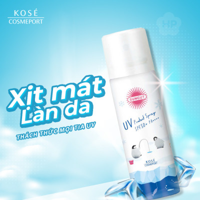 Phiên Bản Giới Hạn Chống Nắng Dạng Xịt Kose Suncut UV Protect Spray SPF50+ PA++++ (60 G)