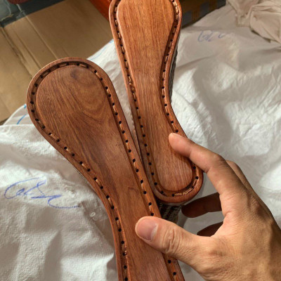 Gối Gỗ Trắc Miếng , Gối Công Thái Học - Kích Thước 43cmx24cmx8cm/4cm ( video , hình thật ) 