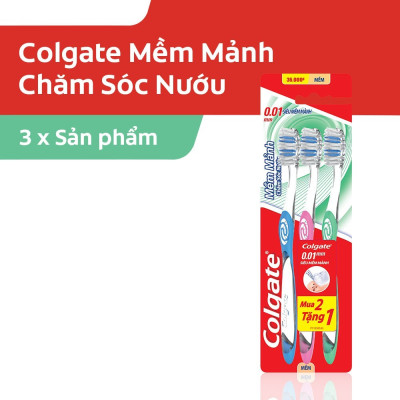 Bộ 3 bàn chải Colgate chăm sóc nướu ( màu ngẫu nhiên )