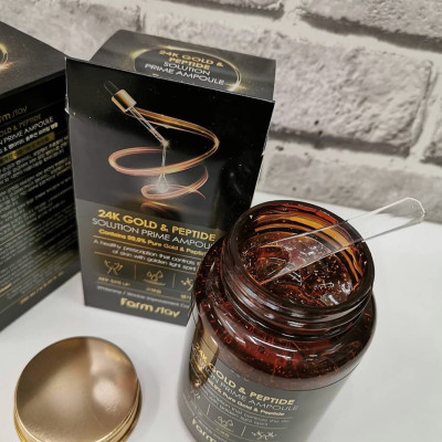 Tinh Chất Dưỡng Trắng Chống Lão Hóa Farmstay 24k Gold & Peptide Perfect Ampoule 250ml – Hàng Chính Hãng