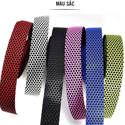 Bộ 2 Ruy Băng Quấn Silicon Ghi Đông Tay Cầm Chống Trơn Trượt Cho Xe Đạp Đua Thể Thao Đường Trường Thiết Kế Ba Chiều Tổ Ong Siêu Nhẹ Thoáng Khí Hút Mồ Hôi Cao Cấp Mai Lee