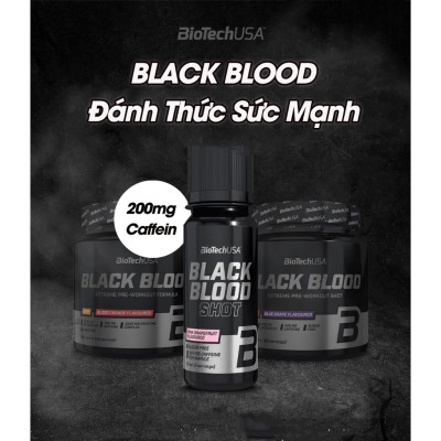 Bổ Sung Năng Lượng Pre-Workout BiotechUSA Black Blood - Dạng Chai Shot Tiện Lợi