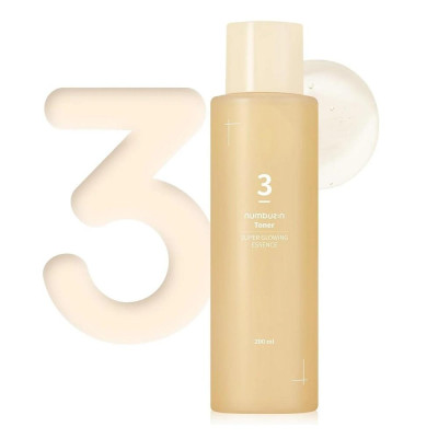 Nước Hoa Hồng Numbuzin No.3 Super Glowing Essence Toner 200ml