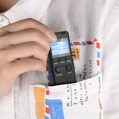 Quà Tặng Kèm - Máy Ghi Âm, Thiết Bị Ghi Âm Cao cấp GH700 Pin Trên 300h Hỗ Trợ 2 Micro Ghi Âm. MP3 Player, Built-In Stereo Microphones, Direct USB, Voice Balancer, Noise Cancel, Simple Mode, Intelligent Auto Mode 8GB Memory Hàng Chính Hãng