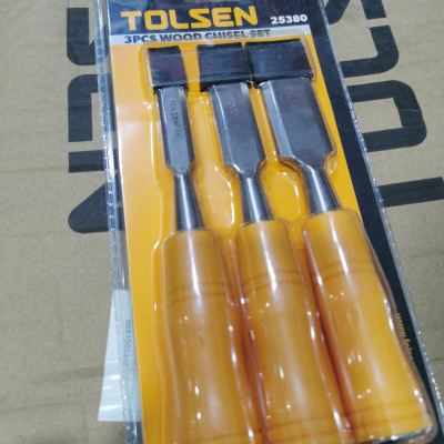 BỘ 3 ĐỤC GỖ CÁN NHỰA 3mm [(1/2 "), 19mm (3/4"), 25 mm (1 ")] TOLSEN 25380 - HÀNG CHÍNH HÃNG