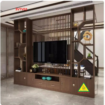 Kệ tivi kiêm vách ngăn phòng khách và nhà bếp 3VTV02