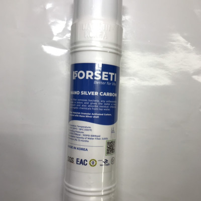 Lõi lọc nước NanoSilver, nhập khẩu hàn quốc, dùng cho máy sử dụng lõi nối nhanh Forseti - Hàng chính hãng