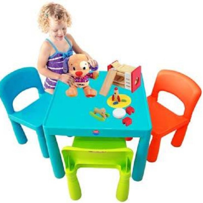 Bộ bàn ghế trẻ em gấp gọn - Màu ngẫu nhiên
