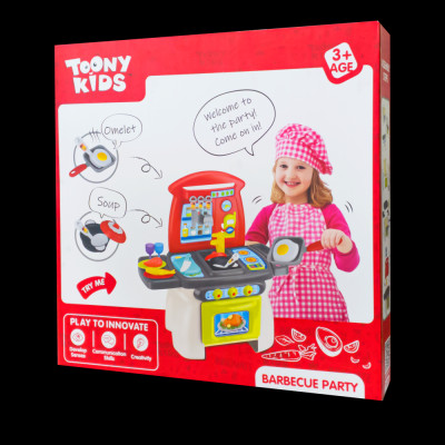 Đồ Chơi Bộ Nấu Ăn Đồ Nướng 31 TOONYKIDS - Đồ Chơi Nhà Bếp Cho Bé - Barbecue Party TN139 [Tặng Kèm Sticker]