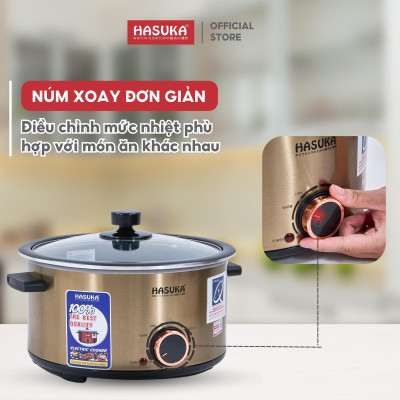 Lẩu điện đa năng HASUKA HSK-352L dung tích 3.5L, công suất 1500W chống dính, đa chức năng - HÀNG CHÍNH HÃNG (Bảo hành 12 tháng)