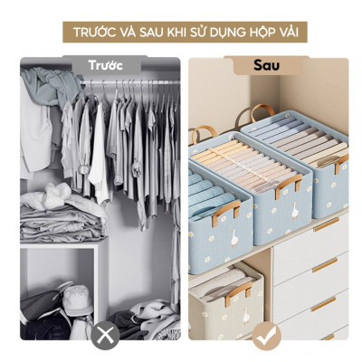 Hộp Đựng Quần Áo Có Khung Cố Định -Thiết Kế Gấp Gọn Thông Minh Giỏ Đựng Đồ Lót Giúp Tiết Kiệm Không Gian - HÀNG CHÍNH HÃNG MINIIN