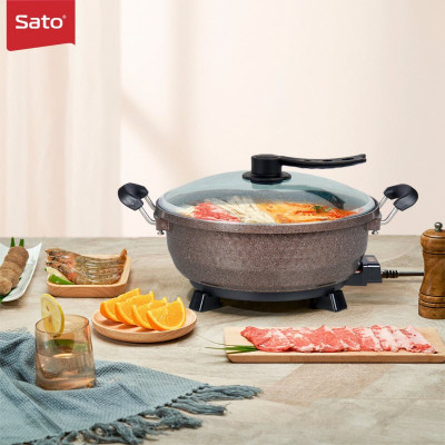 Nồi lẩu đúc tròn 5L SATO 50NL52 - Hàng chính hãng