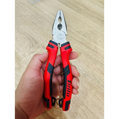 Kìm Điện Đa Năng Công Nghiệp Kirito Màu Đỏ Đen - Dài 8 inch (200mm) - Chất Liệu CR-V Cao Cấp