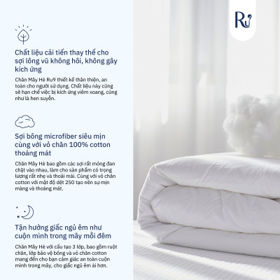 Chăn Mền MicroFiber Ru9 - Chất Liệu Sợi Bông Siêu Mềm Mịn, Mang Lại Cảm Giác Cuộn Mình Trong Mây - 3 kích thước
