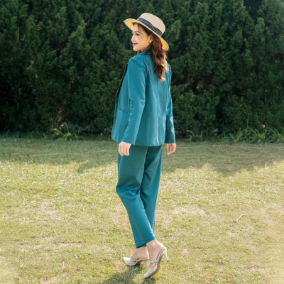 Set áo blazer kèm quần suông rộng Hàn Quốc phong cách công sở Haint Boutique