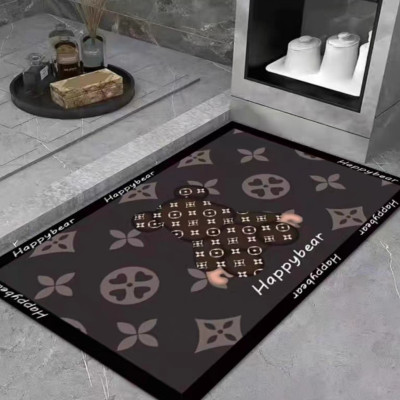 Thảm Lau Chân Chùi Chân Silicon trải sàn phòng tắm siêu thấm hút nước chống trơn trượt cao cấp đế cao su chất siêu dày ( kt 60 x 40 )