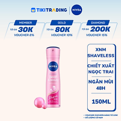 Xịt Ngăn Mùi NIVEA Shaveless Ngọc Trai Đẹp Quyến Rũ 150Ml - 85348