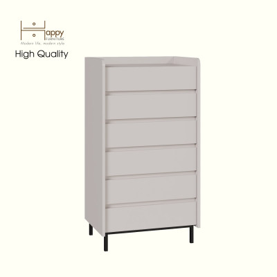 [Happy Home Furniture] LAVIA, Tủ lưu trữ 6 ngăn kéo - Chân sắt, 63cm x 45cm x 116cm ( DxRxC), THK_155