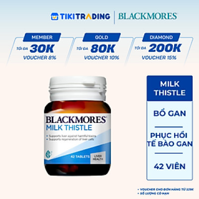Viên Uống Hỗ Trợ Bảo Vệ Và Phục Hồi Tế Bào Gan Blackmores Milk Thistle Lọ 42 Viên