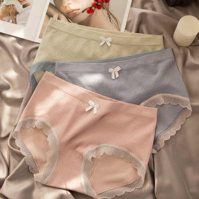 Combo 5 quần lót nữ cotton cạp đính nơ co giãn 4 chiều form to rộng 45 - 65kg - TADA