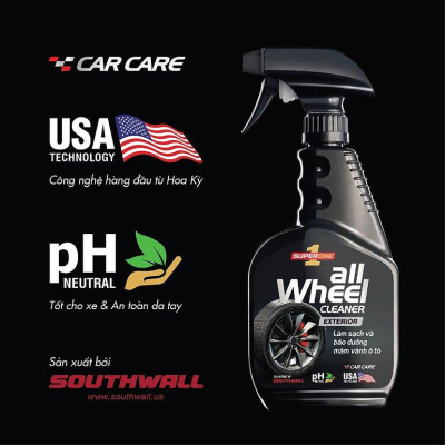 Dung Dịch Làm Sạch Bảo Dưỡng Mâm Vành Ô Tô SUPERONE All Wheel Cleaner - Exterior SOUTHWALL A204