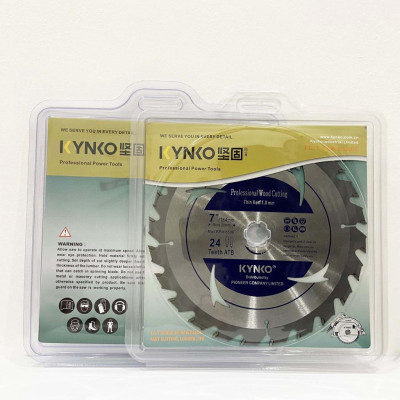 LƯỠI CƯA GỖ TCT CHUYÊN NGHIỆP 24 RĂNG đường kính phi Ø 180mm KYNKO WGZ180024PT20