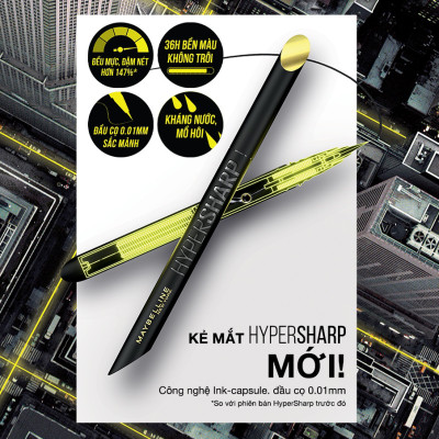 Bút Kẻ Mắt Nước Maybelline New York Hyper Sharp Extreme Liner 0.4g