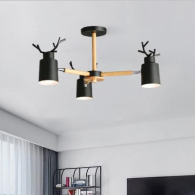 Đèn chùm NOTERSE sừng hươu 3 tay kiểu dáng độc đáo, hiện đại - kèm bóng LED chuyên dụng.