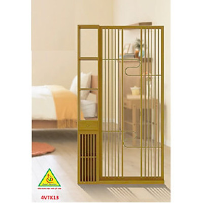 Vách ngăn phòng khách, vách ngăn tủ kệ bằng gỗ 4VTK13 - Nội thất lắp ráp Viendong adv