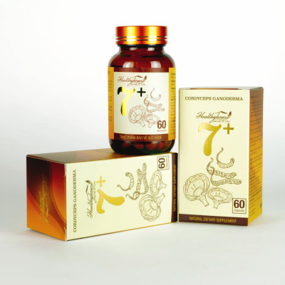 Combo 1 hộp Đông Trùng Linh Chi 7+ Hỗ Trợ Tăng Đề Kháng, Giảm Mệt Mỏi và 1 Hộp Viên Uống 9+ Tốt Gan Khỏe Người, Hộp 60 Viên