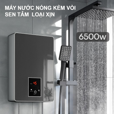 Máy Nước Nóng Trực Tiếp LCD Thông Minh – Cảm Ứng Hiện Đại, Chống Giật Tuyệt Đối, Kèm Vòi Sen Tiện Lợi