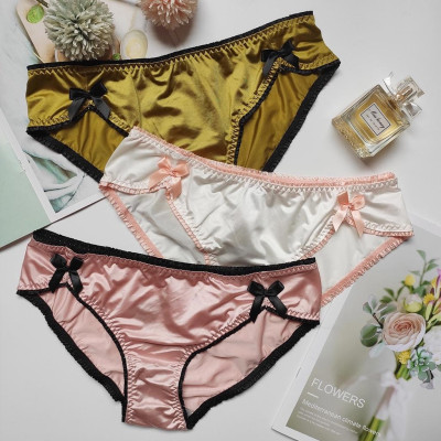 Quần Lót Pink Play Phối Nơ Cạp Thấp Gợi Cảm Hàng Cao Cấp WL77