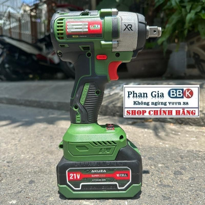 Máy Siết Bulong Pin AKUZA B350Pro Lực Siết 350N/m 21V - 2 Pin 10 Cell không chổi than - Bảo hành chính hãƞg