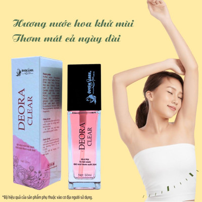 COMBO 4 Lọ Xịt Khử Mùi DEORA CLEAR Quyên Lara 50ml, Khử Mùi Hôi Nách, Ngăn Tiết Mồ Hôi