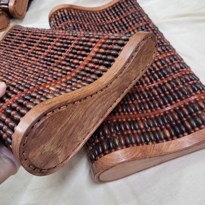 Gối Gỗ Trắc Hạt Cao Cấp - Gối Công Thái Học ( video , hình thật )