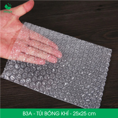 B3A - 25x25 cm - 100 Túi bóng khí chống sốc đóng hàng - Túi gói hàng, bọc chống sốc, xốp chống sốc