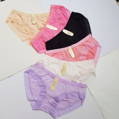 combo 5 chiếc quần lót nữ cotton viền ren 9934 siêu xinh