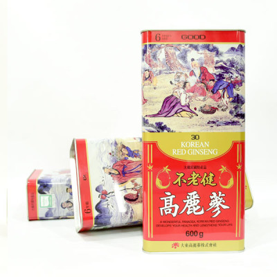 Thực Phẩm Chức Năng Hộp 600 Grams Hồng sâm khô Daedong Korea 6 năm tuổi loại GOOD Size 30 (38 củ)