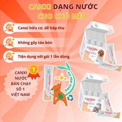 BOSSEN - Calcium Delight for dog Bổ Sung Canxi và Khoáng cho Chó - Hộp 20 gói 5ml