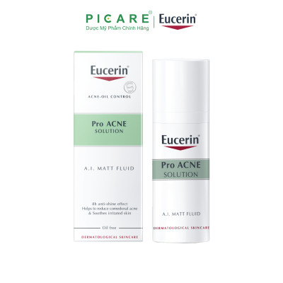 Kem Kiểm Soát Dầu cho Da Mụn Eucerin ProACNE Solution Matt Fluid (50 ml)