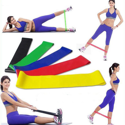 Bộ 6 dây kháng lực tập Gym ,dây đàn hồi Miniband đa năng tập Mông Đùi Chân, độ kháng lực cao Mã 02-RED
