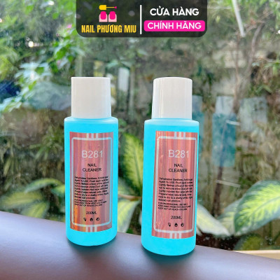 Nước Lau Gel Thơm 200ml B281 Li-nail Làm Nail, Mùi Thơm Nhẹ, Làm Sạch Gel Trên Móng Làm Mềm Gel Gôm, Nắp Chắc Chắn Chuyên Nghiệp Phá Gel Cleansing